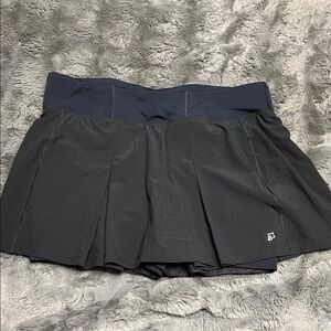 Skirt Sports Black and Navy Pleated Athletic Skort